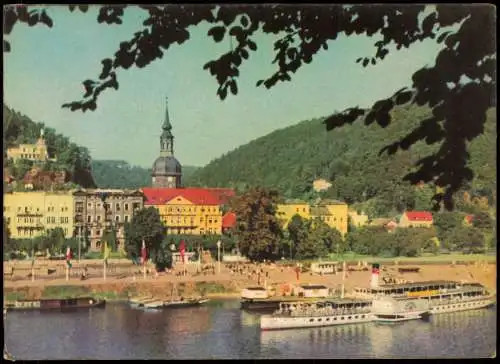 Ansichtskarte Bad Schandau Stadt, Elbdampfer 1964