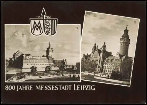 Ansichtskarte Leipzig Schloss Pleißenburg 2 Bild 800 Jahre 1965