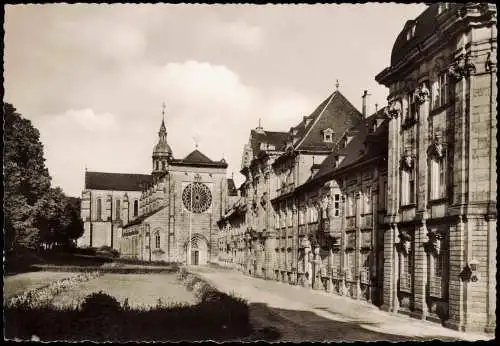 Ansichtskarte Ebrach Abtei und Basilika 1962