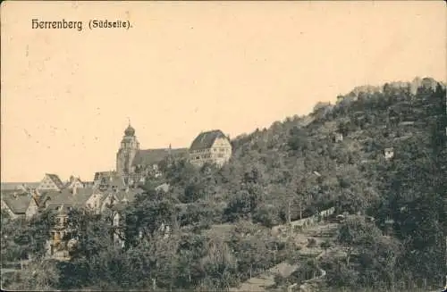Ansichtskarte Herrenberg Südseite 1909