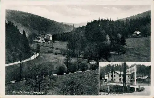 Ansichtskarte Oederan 2 Bild Gasthaus Lößnitztal Erzgebirge 1931