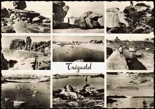 CPA Trégastel Mehrbild: Strand Küste 1963