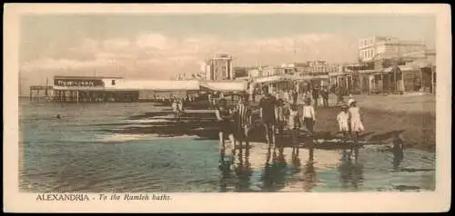 Alexandrien الإسكندرية‎, al-Iskandariyya Strand bei Ramleh 1960