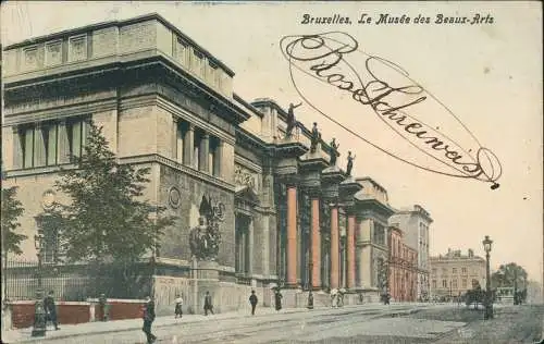 Postkaart Brüssel Bruxelles Le Musée des Beaux-Arts 1908