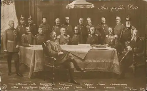 Kaiser Wilhelm II, Ludendorff, Bülow, Hindenburg, Tirpitz 1915 Feldpost