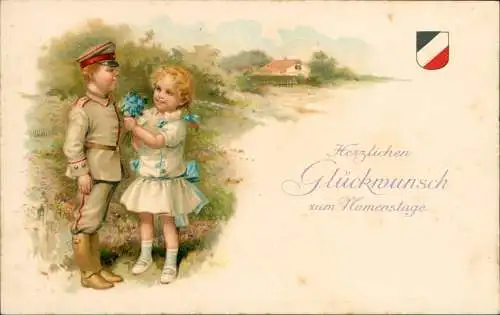 Ansichtskarte  Herzlichen Glückwunsch - Namenstag 1915