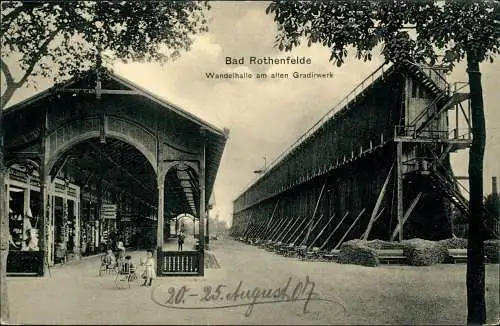 Ansichtskarte Bad Rothenfelde Wandelhalle am alten Gradierwerk 1907