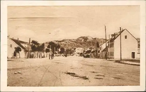 Postcard Cetinje Straße, Montenegro 1919