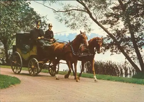 Schweden Sverige  postdiligens från första hälften (Pferde Post-Kutsche) 1970