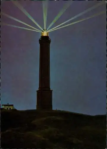 Ansichtskarte Norderney Leuchtturm bei Nacht (Lighthouse) 1964