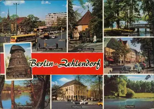 Ansichtskarte Zehlendorf-Berlin Mehrbild CLAYALLEE Krumme LANKE 1984