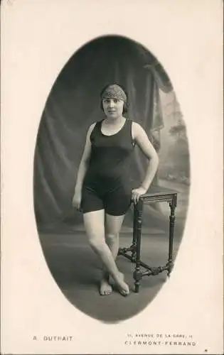 Ansichtskarte  Dame in Badeanzug 1910