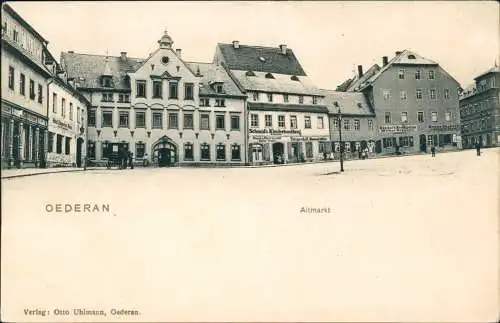 Ansichtskarte Oederan Altmarkt 1905