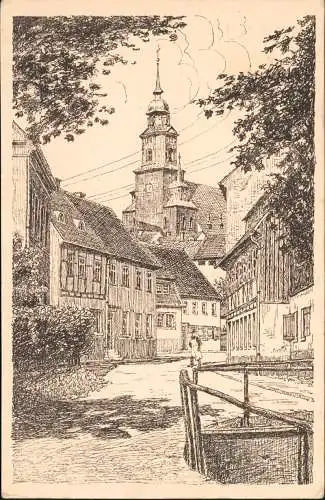 Ansichtskarte Oederan Am Brühl - Künstlerkarte 1922