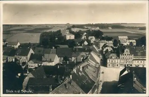 Ansichtskarte Oederan Blick n.d. Schule. 1927