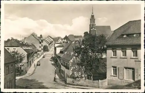 Ansichtskarte Oederan Strassen-Ansicht, Ortsansicht 1940