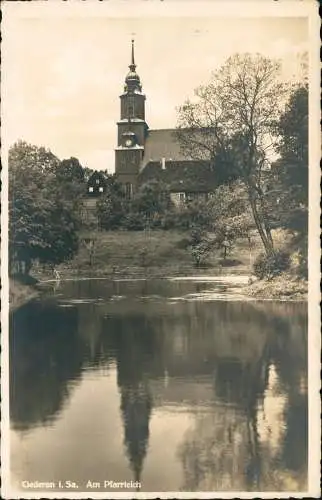 Ansichtskarte Oederan Partie Am Pfarrteich 1943