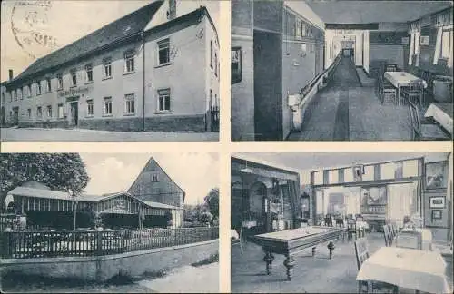Ansichtskarte Breitenau-Oederan Gasthaus, Kegelbahn, Billard 1918