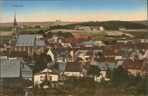 Ansichtskarte Oederan Panorama-Ansicht, Gesamtansicht 1920