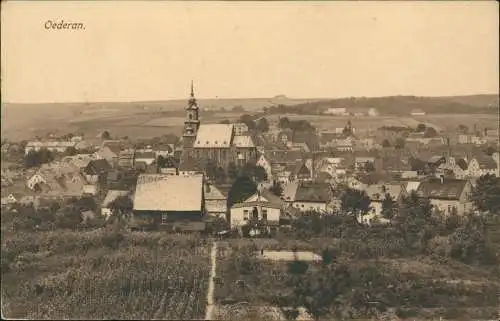 Ansichtskarte Oederan Panorama-Ansicht 1917