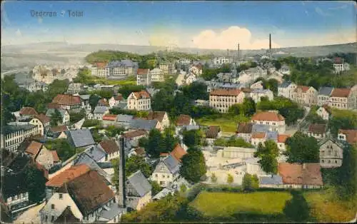 Ansichtskarte Oederan Panorama-Ansicht, Totale, Totalansicht 1915