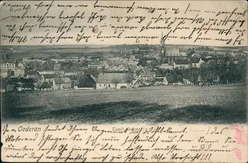 Ansichtskarte Oederan Panorama-Ansicht (Weitansicht) 1907