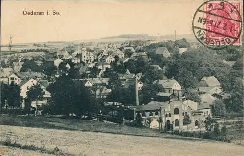 Ansichtskarte Oederan Panorama-Ansicht 1921