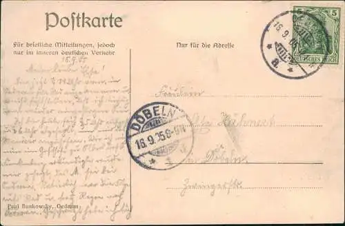 Ansichtskarte Oederan Panorama-Total-Ansicht 1905 DÖBELN (mit Ankunftsstempel)