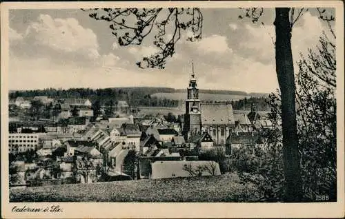 Ansichtskarte Oederan Panorama-Ansicht, Ortspanorama 1930