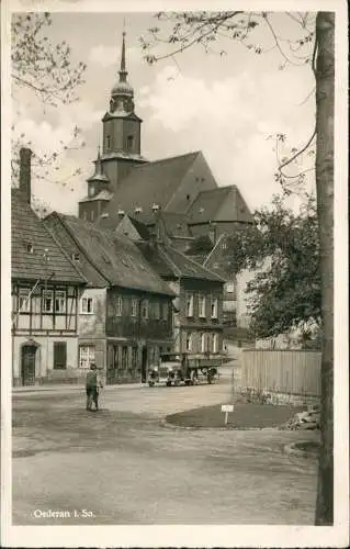 Ansichtskarte Oederan Ortspartie, Kind mit Roller 1942  2. Weltkrieg Feldpost