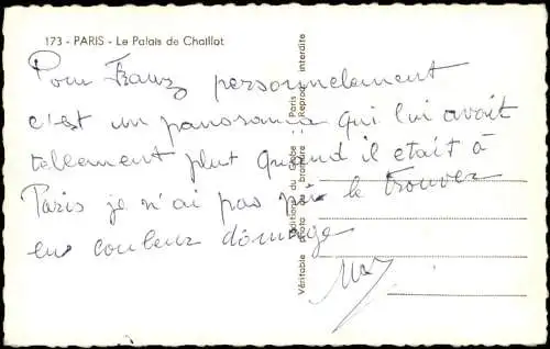 CPA Paris Panorama-Ansicht Le Palais de Chaillot 1960