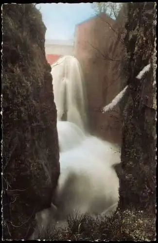 .Frankreich Les Planches-en-Montagne Jura Langouette Wasserfall Waterfall 1959