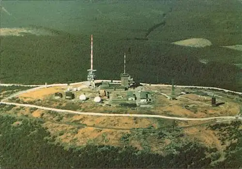 Ansichtskarte Ilsenburg (Harz) Brocken (Harz) Gipfel vom Flugzeug aus 1980