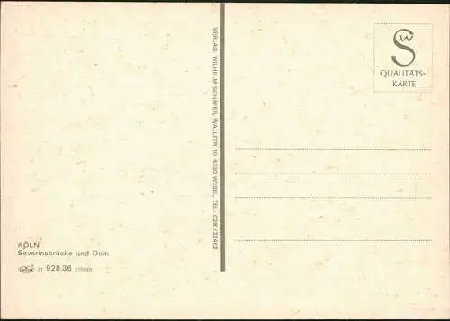 Ansichtskarte Köln Severinsbrücke und Dom, Rhein-Ansicht 1975