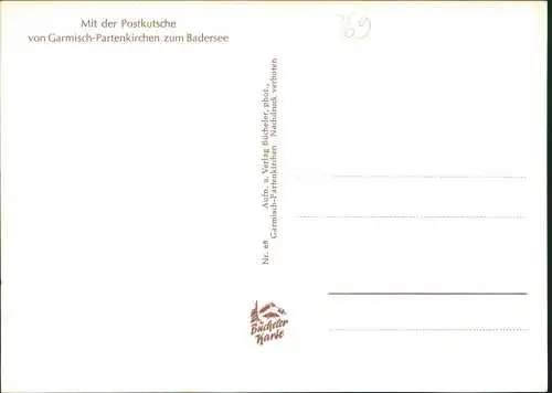 Garmisch-Partenkirchen Mit der Postkutsche von   zum Badersee 1980