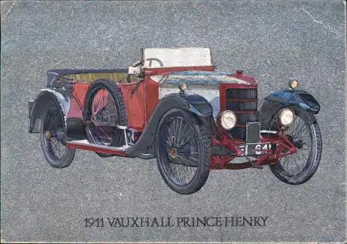 Verkehr/KFZ: Auto Vauxhall Prince Henry anno 1911 (Oldtimer) 1985 Silber-Effekt