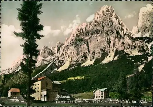 .Trentino-Südtirol Dolomiten Dolomiti Italien Passa Tre Croci (m. 1809) 1960