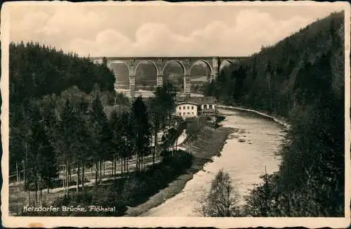 Ansichtskarte Oederan Hetzdorfer Brücke - Föhatal 1934