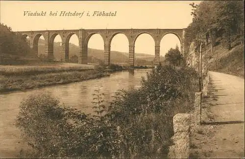 Hetzdorf-Flöha (Sachsen) Brücke Viadukt bei Hetzdorf i. Flöhatal 1910