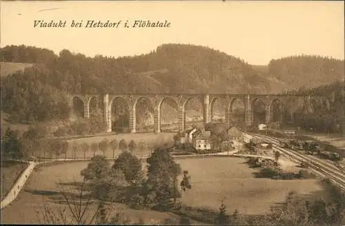 Hetzdorf-Flöha (Sachsen) Viadukt bei Hetzdorf i. Flöhatale 1910