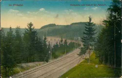 Hetzdorf-Flöha Sachsen Waldpartie und Viadukt bei Hetzdorf 1915  1.WK Feldpost