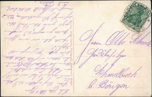 Hetzdorf-Flöha (Sachsen) Hetzdorfer Schweiz Restauration Bes.  Zschämisch 1910