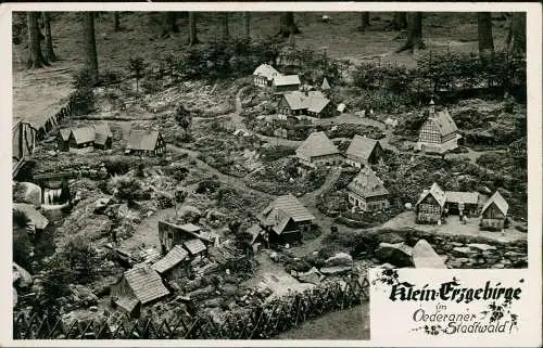 Ansichtskarte Oederan Miniaturpark Klein-Erzgebirge im Stadtwald 1938