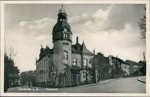 Ansichtskarte Oederan Straßenkreuzung, Post 1940