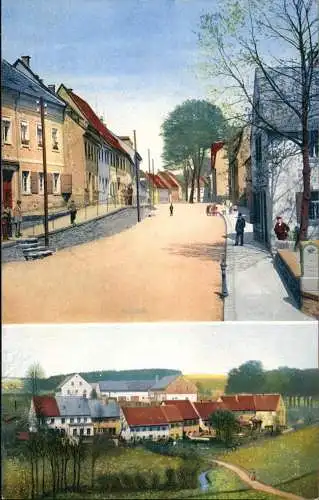 Ansichtskarte Oederan Hainichener Straße 2 Bild Photochromie 1917