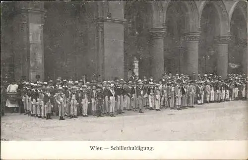Ansichtskarte Wien Schillerhuldigung - Kinder 1912