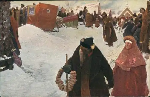 .Russland russische Typen Adel Winter Galerie Tretiakoff. S. Iwanoff. 1906
