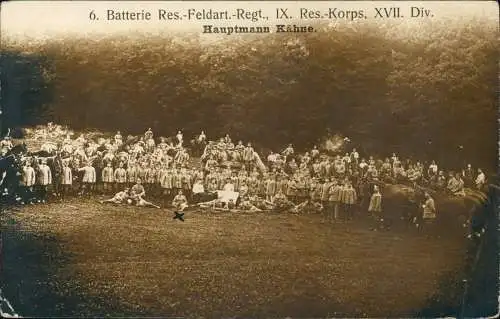 6. Batterie Res.-Feldart.-Regt., IX.  XVII. Div. Hauptmann Kähne. 1915