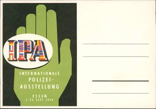Ansichtskarte Essen (Ruhr) IPA INTERNATIONALE POLIZEI- AUSSTELLUNG 1956