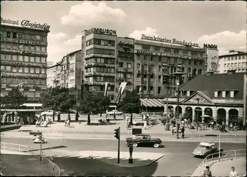 Ansichtskarte Frankfurt am Main Hauptwache, Kiosk Hochhäuser - Fotokarte 1962